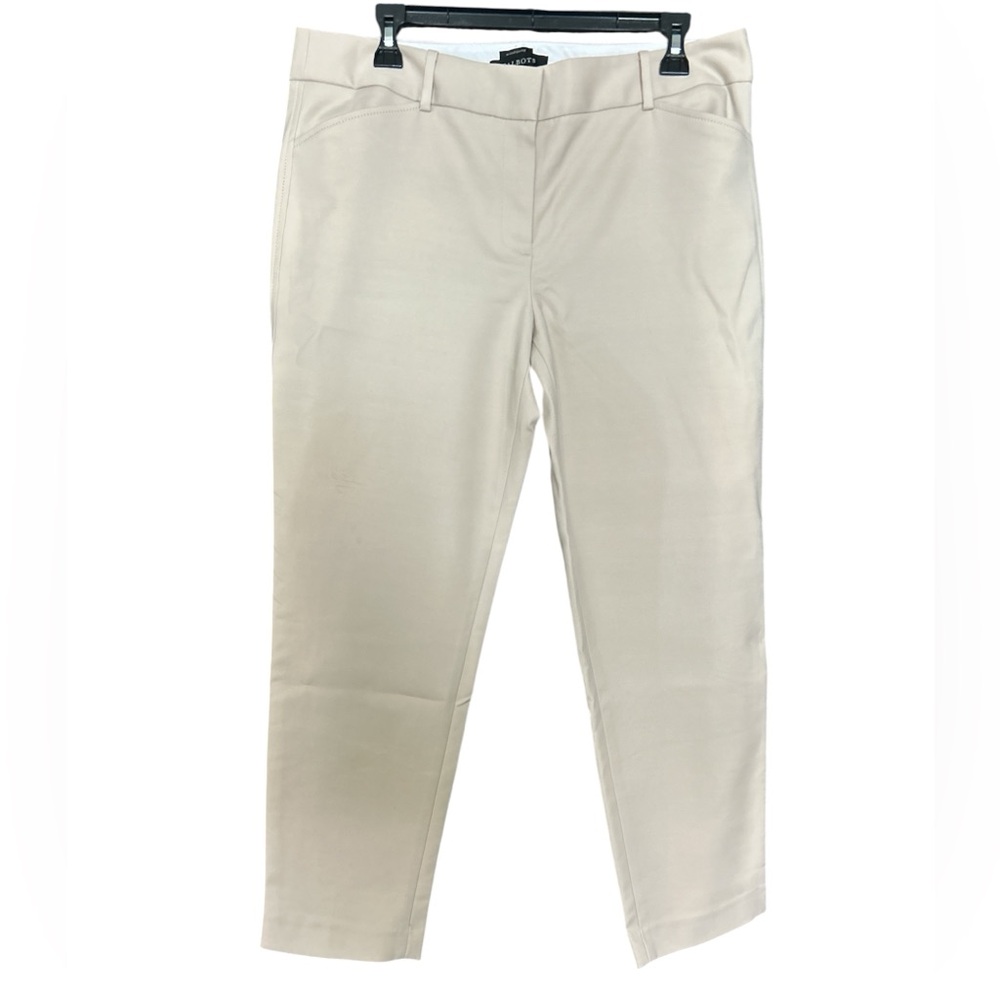 Talbots Hampshire Ankle Pants Women's petite 12 Stretch Fabric Slim Leg Mid Rise